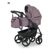 Verdi Travel col.09  eko āda (violets) Bērnu universālie rati 3in1